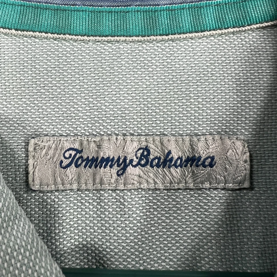 Camisa Tommy Bahama Para Hombres XLT Extra Grande Alta Verde Manga Larga Abotonada Informal Foto 2 de 4