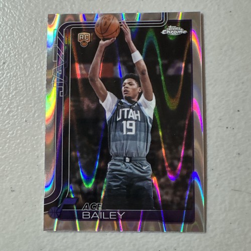 2025-26 Topps Chrome Update Ace Bailey RayWave Refractor RC Rookie #155 Jazz