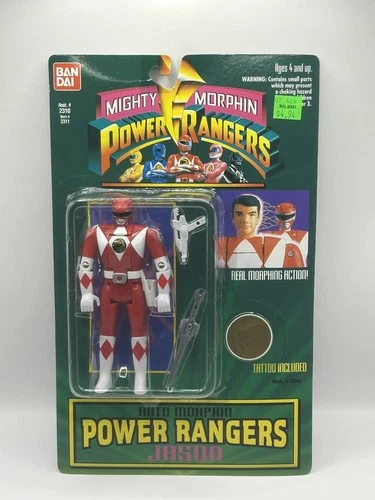 Bandai Auto Mighty Morphin Power Rangers Jason Red Ranger NEW 1994 Vintage