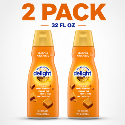 Different flavors of International Delight Liquid Coffee Creamer 32 oz pack of 2