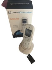 Ooma HD2 Handset White Cordless DECT Phone HD Voice Picture Caller-ID 2 Lines