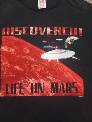 Vtg Jerzees T- Shirt Discovered Life In Mars Mens Sz XL Air & Space Museum  1997