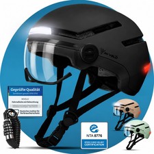 MIVELO Fahrradhelm mit Visier & Licht NTA 877...