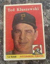 1958 Topps Baseball Card #178 Ted Kluszewski Pittsburgh Pirates