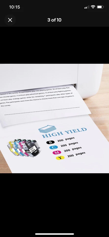 4-Pack LC-401 Ink Cartridge compatible for Brother LC401 MFC-J1012DW MFC-J1170DW - Image 3 of 4