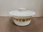 Vintage Pyrex #75 BUTTERFLY GOLD BUTTER TUB with Lid