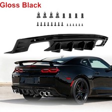 Fits 2016-2024 Chevy Camaro Ss Lt1 Ls Rear Bumper Lip Diffuser Glossy Black Fits 2016-2024 Chevy Camaro Ss Lt1 Ls Rear Bumper Lip Diffuser Glossy Black