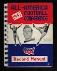 1947 AAFC All American Football Conference Record Manual,Glenn Dobbs, MVP - EX++