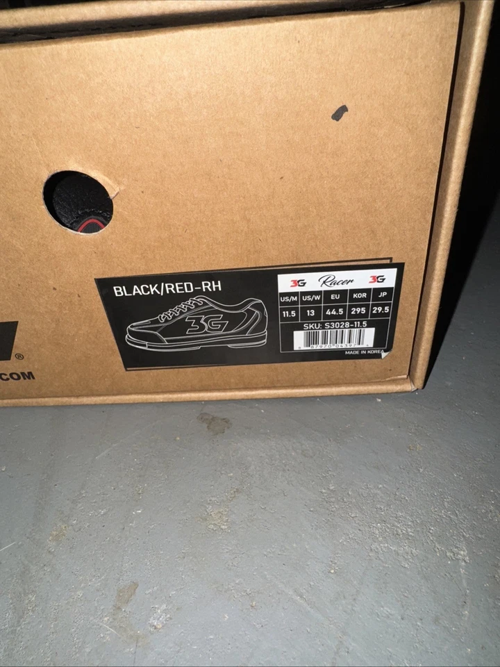 3G Racer Black/Red Right Handed Mens Bowling Shoes - Image 2 of 4