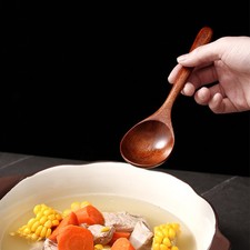 Japanese Natural Wooden Spoon Long Honey Stir Spoons Baby Eating Spoon Drinking 