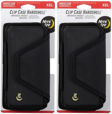 Nite Ize Clip Case Hardshell Universal Rugged Holster, XXL - Horizontal (2-Pack)