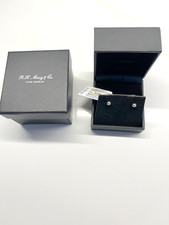 14KT WHITE GOLD 4MM BALL STUD EARRINGS - MACY'S BRAND NEW - GIFT BOX