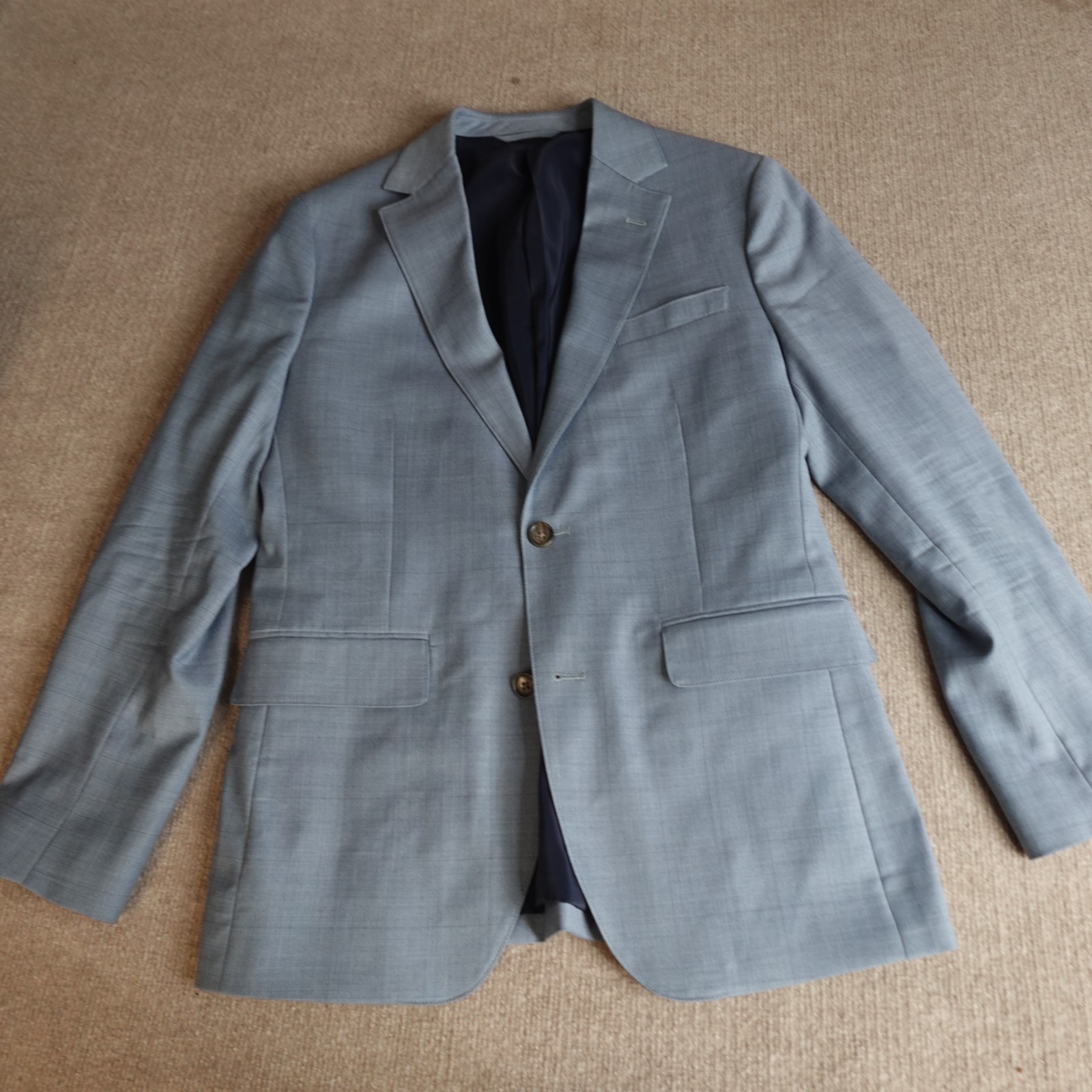 Bonobos Jacket 38R Blue Wool Blend Slim Fit