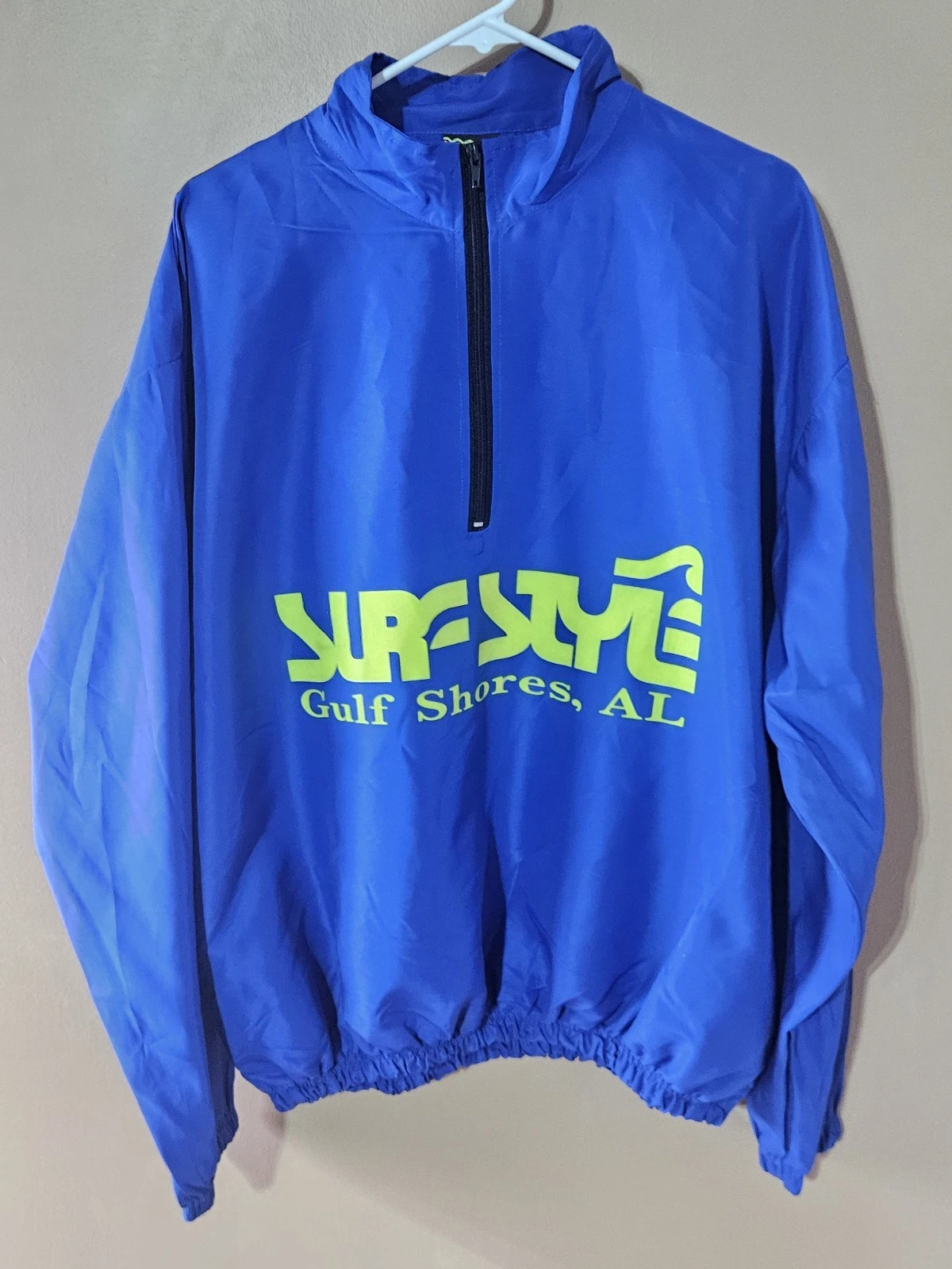 Vintage Surf Style One Size Fits All Blue Iridescent Jacket