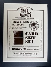 TRAVELER  S notebook 20th Anniversary Card Size Set Color Brown from Japan