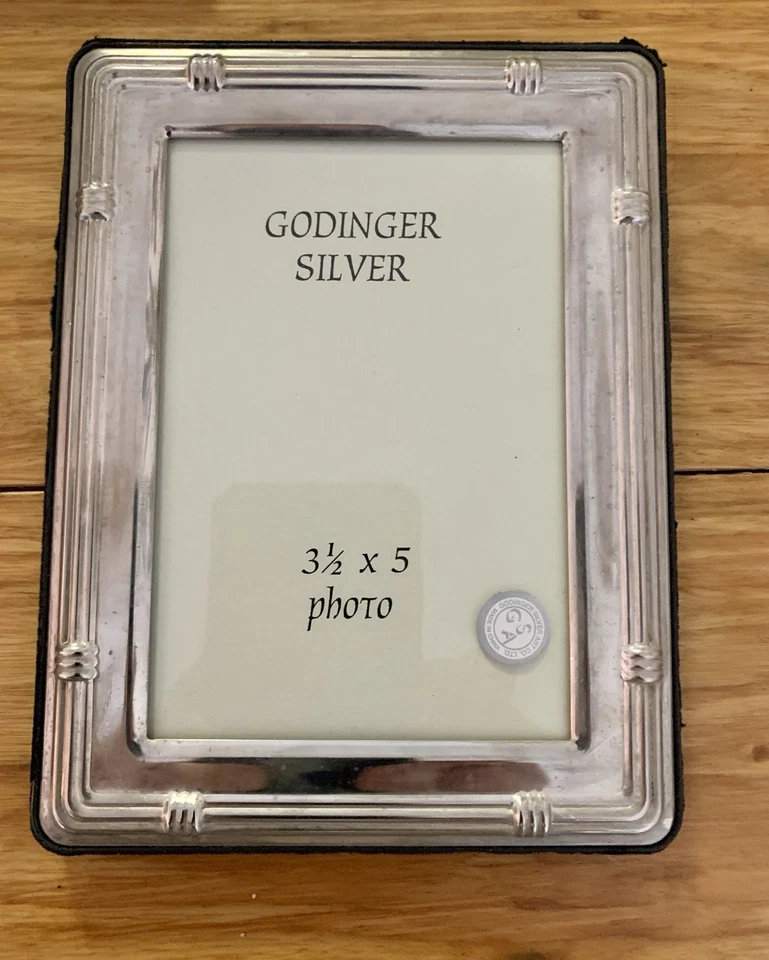 Lote de 5 marcos de fotos Godinger plateados: 1-4x6, 2-3,5x5, 2-2x3 Foto 3 de 4