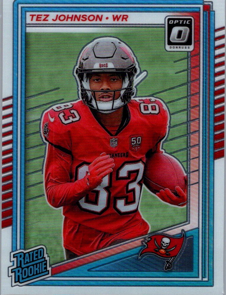 Tez Johnson 2025 Donruss Optic #231 RC Tampa Bay Buccaneers