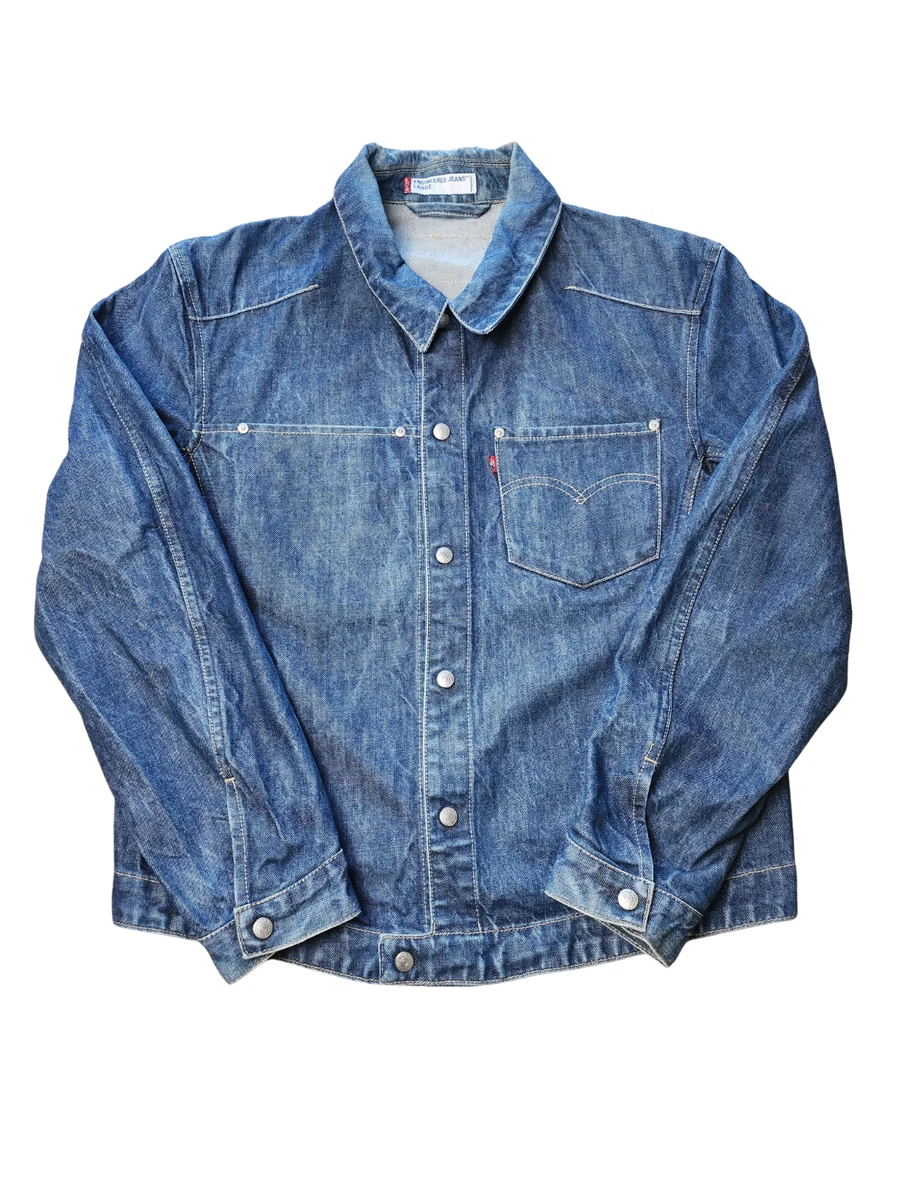 Veste En Jean Noir 1975 Taille L – Homme – Look Décontracté