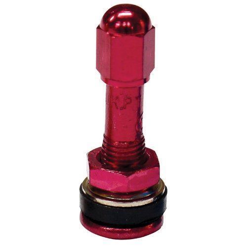 BIKE IT TUBELESS TYRE VALVE 35MM RED 8MM THREAD