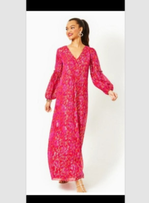 Lilly Pulitzer Cleme Maxi Dress Amaryllis Red Secret Hideaway 