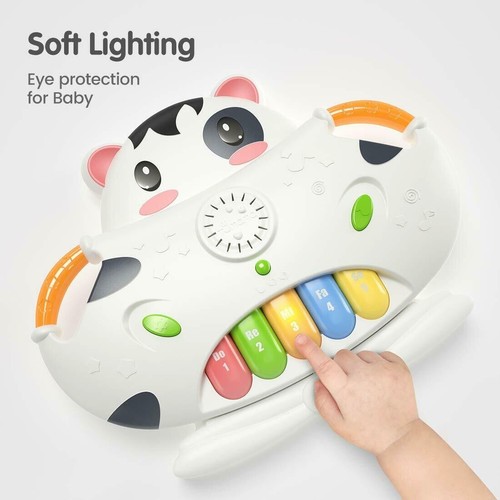 Musical Toys,2 in 1 Electronic Cow Musical Piano and Activity - Picture 8 of 8
