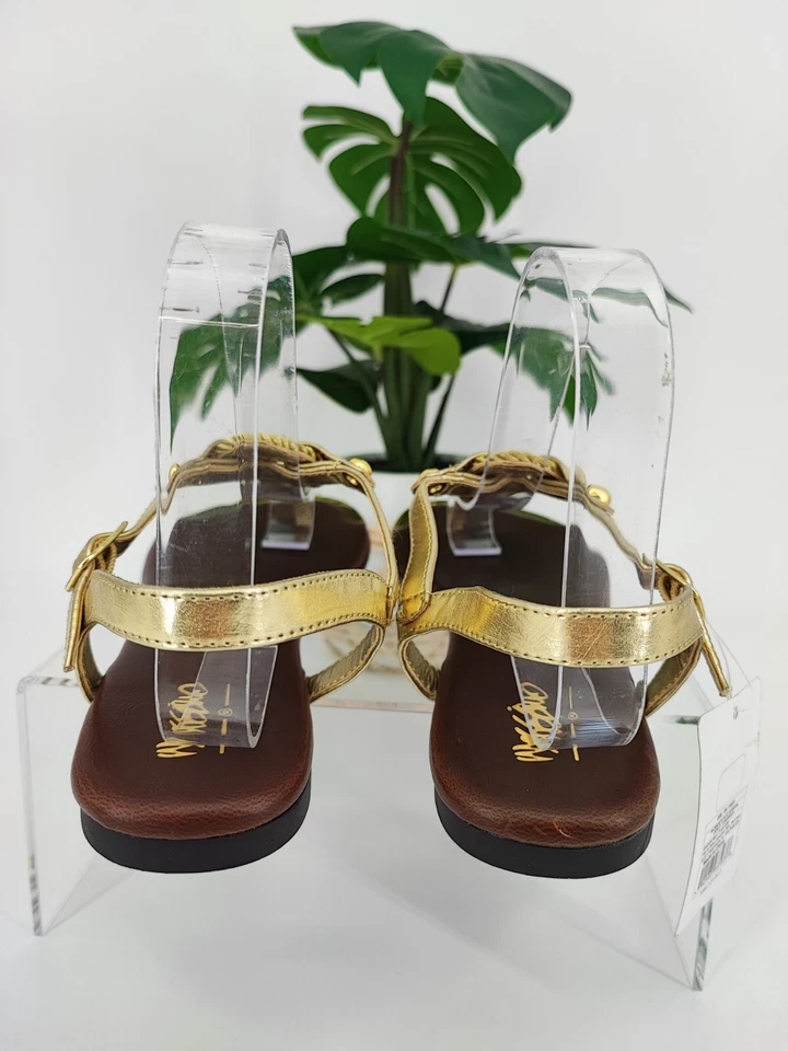 Mossimo Women's Gabriela Thong Toe Gold Jeweled Sandals Size 8US - Image 3 of 4