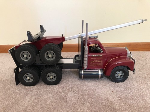 Smith Miller Fred Thompson NEW Burgandy Log Truck 235/250 with Real Logs - Picture 9 of 14