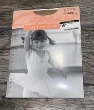 New Capezio Ultra Soft Suntan Footed Tights Style 1815c Sz 8-12 Youth Girls