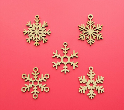 Holz Weihnachten Schneeflockenformen MDF Basteln Formen Dekoration Hängekugeln