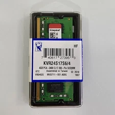 Kingston 4GB PC4-2400 CL17 260-Pin SODIMM KVR24S17S6/4 Laptop Memory (NEW)