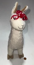 THE PETTING ZOO LLAMA STUFFED ANIMAL PLUSH Heart Glasses W/ Bow