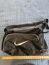 Nike Duffel Duffle Small Gym Bag Mesh Side Shoulder Strap Black BA3235 17  