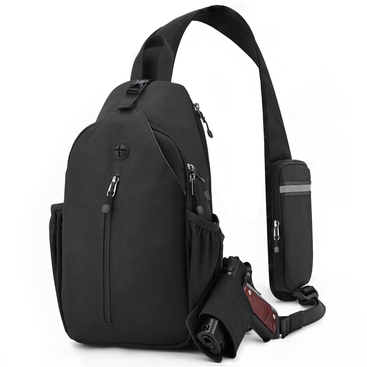 Concealed Carry Sling Backpack Crossbody Bag Water-Resistant Nylon Shoulder CVLIFE CCW Sling Bag for Men Women, Ambidextrous Crossbody  main image 4