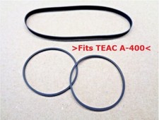 3 BELTS FITS TEAC A 400 A-400 "HAS SIDE-WAYS CASSETTE DOOR" (LOT OF 3 BELTS)!!