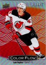 Luke Hughes 2024-25 Upper Deck UD Allure Color Flow Red-Orange Card #CFL-30