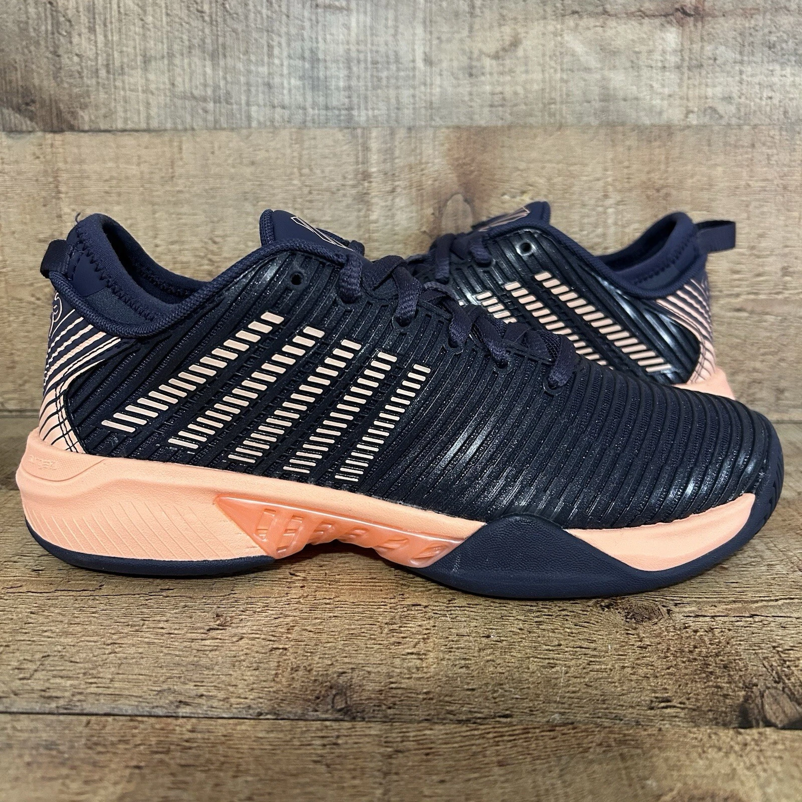 Chaussures de tennis femme K Swiss taille 6 Hypercourt suprême violet orange 96615 032 NEUVES