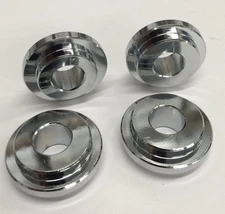 CHROME Plated Handlebar Riser Solid Mount Adapter Kit Harley 1973 - Later - USA