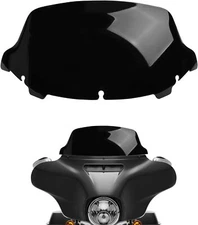 PSLER Motorcycle 10" Wave Windshield Windscreen for Touring Electra Glide Street