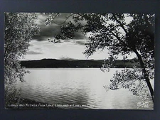 Loveland Colorado CO Longs And Meeker From Lake Real Photo Postcard RPPC 1950s