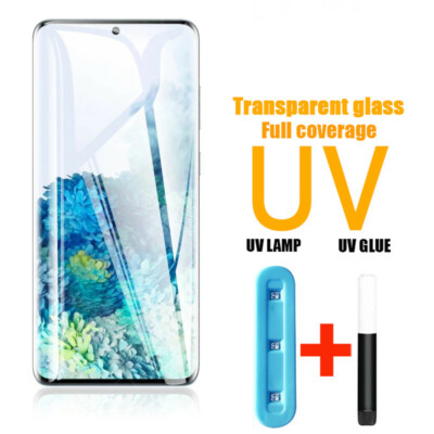 Full Glue UV Tempered Glass Screen Protector For Samsung Galaxy S22 S21 S20 S10+