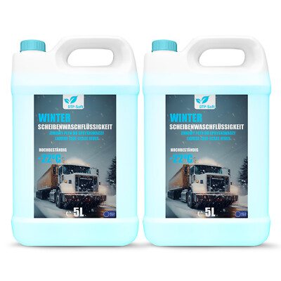 10L LITER FROSTSCHUTZ FERTIGMISCHUNG -20°C KLARSICHT WINTER SCHEIBENREINIGER 2x5