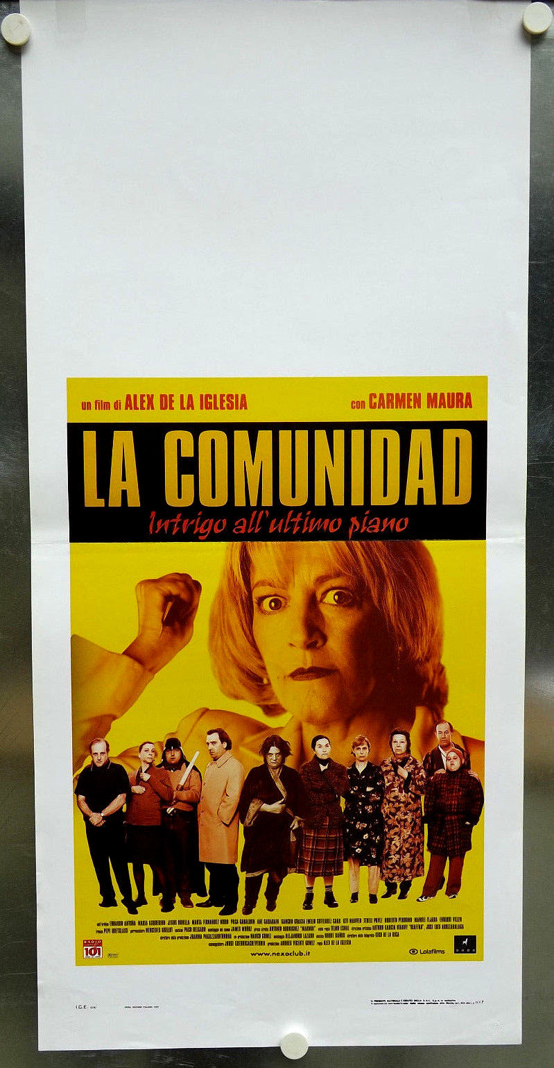 Locandina originale film La comunidad - Intrigo all'ultimo piano (2000) - Regia di Álex de la Iglesia