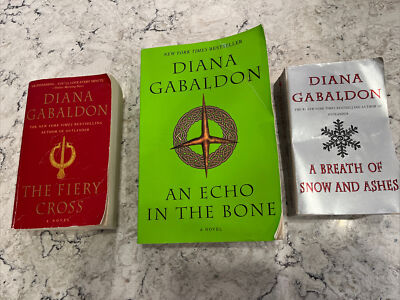 Lot of 3 Diana Gabaldon Mixed Fiery Cross,  Breath Of Snow Ashes, Echo Bones Pbk