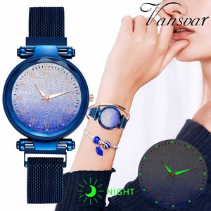 Détails Sur Belle Montre à Boucle Dégradé Couleur Ciel étoilé Lumineux Montre De Luxe En A