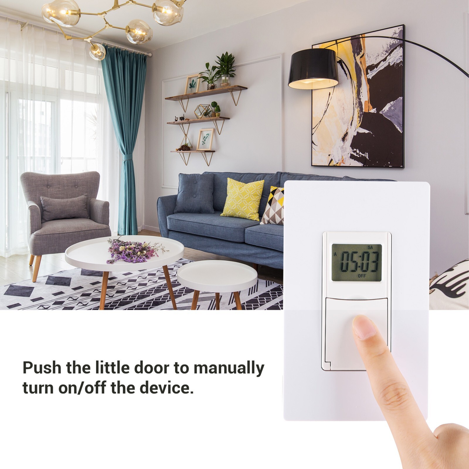 7 day programmable in wall digital timer switch for fans lights