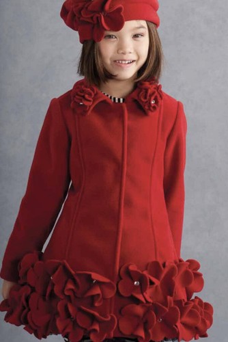 Girls Designer Navy Fleece Coat. Katie Mack, from Alex & Alexa. Age 8 Years. - Picture 3 of 4