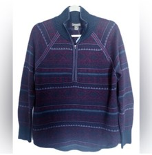 Eddie Bauer Women  s Quarter Zip Sweater Size TM