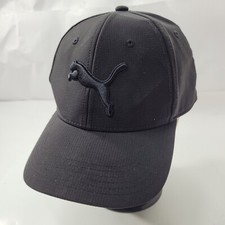 Puma Embroidered Logo Men's Fitted Cap Hat Black Size L-XL