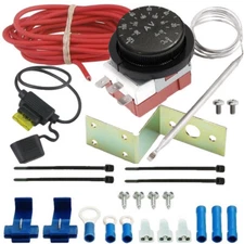 ADJUSTABLE ELECTRIC RADIATOR FAN THERMOSTAT TEMPERATURE SWITCH WIRING CONTROLLER