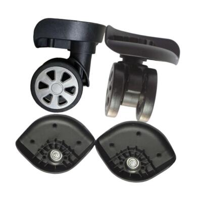 1 Paar Reise Koffer Gepäck Rad Ersatz Spinner Räder Reparatur schwarz